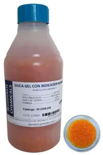 [50.0308.006] Silicagel con indicador naranja 3–5 mm, 1 kg – Luzeren
