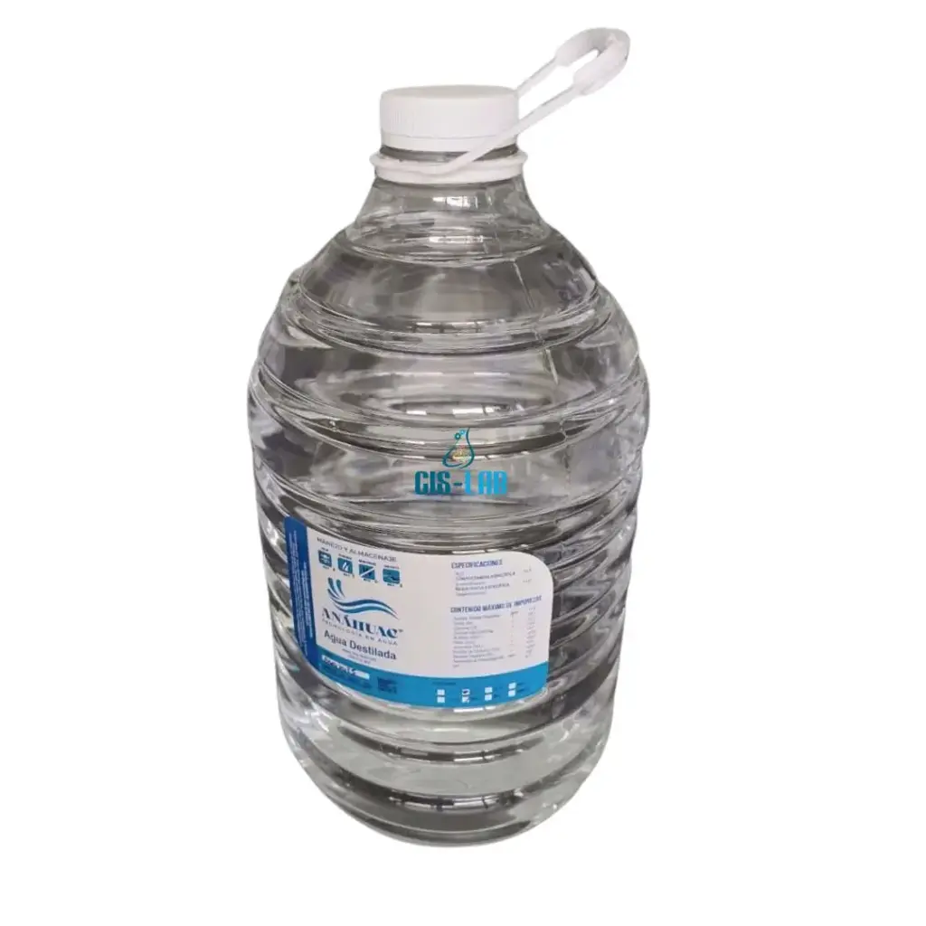 Agua Bidestilada Botella 5Lts - Anahuac Tech