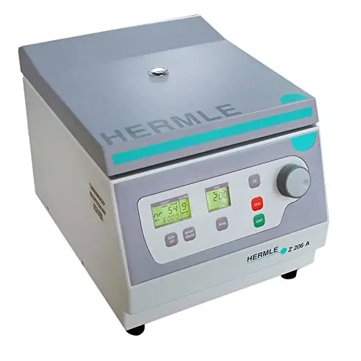 Centrifuga compacta Z206A, rotor de ángulo fijo 12 x 15 ml Hermle