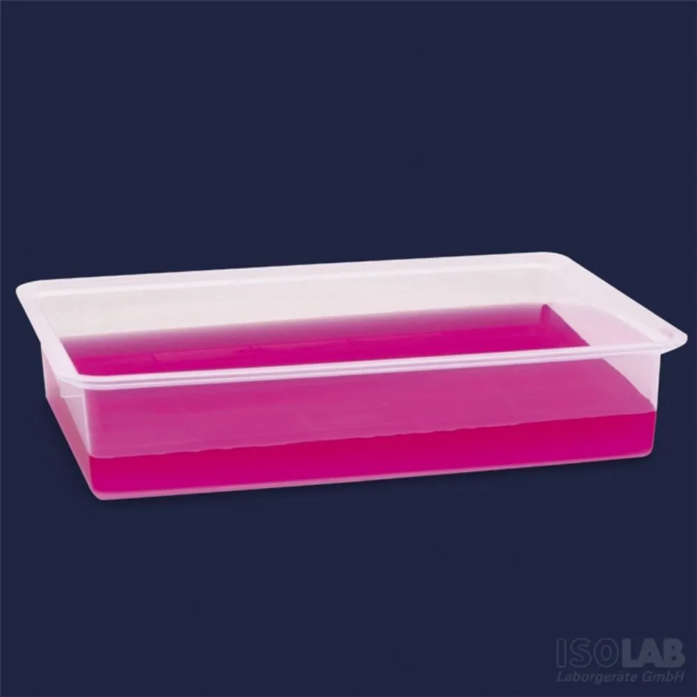 [062.40.905] Charola de Polipropileno Resistente a Ácidos 355 x 245 x 70 mm ISOLAB 062.40.905