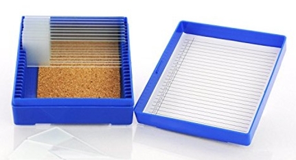 [PRE-2517] Caja de PP Azul para 25 Portaobjetos – Premiere 