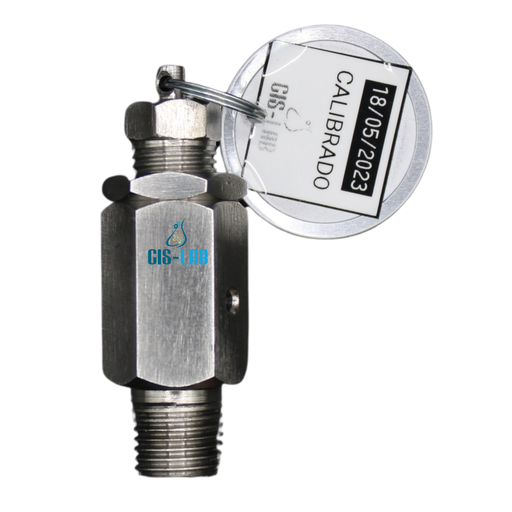 [CU-VS1] Válvula de Seguridad para Autoclave 1" NPT, Latón Cromado, 30 PSI - Ajustable