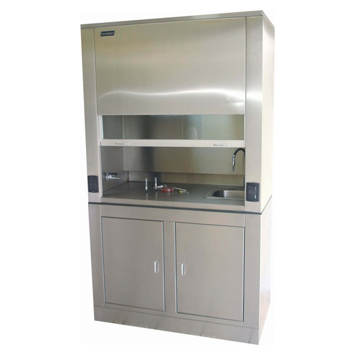 [NOVA-CE-220BA-RET] campana de extraccion inoxidable con recubrimiento epoxico (ret) 220 cm con base y accesorios - novatech