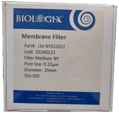 [BG-LM-NY025022] Membrana Nylon (Hidrofilica) 0.22Um, 25Mm, 200/Paq. - Biologix