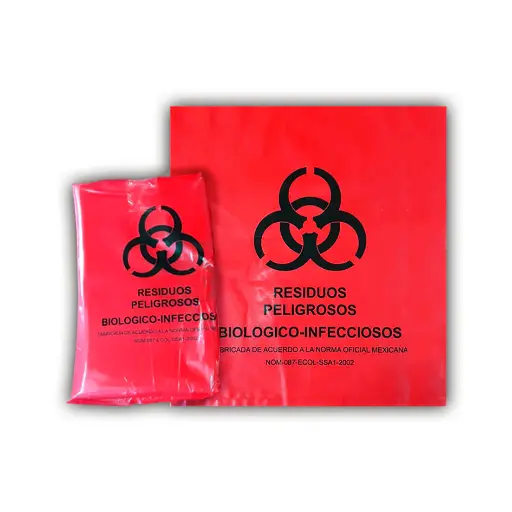 [FS-01-828A] Bolsas rojas de polipropileno 20.32*30.48cm - Fisher Scientific