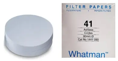[WT-1441-090] Papel filtro # 41 de 9cm, 100/paq. Whatman