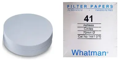 [WT-1441-070] papel filtro # 41 de 7cm, 100/paq. whatman