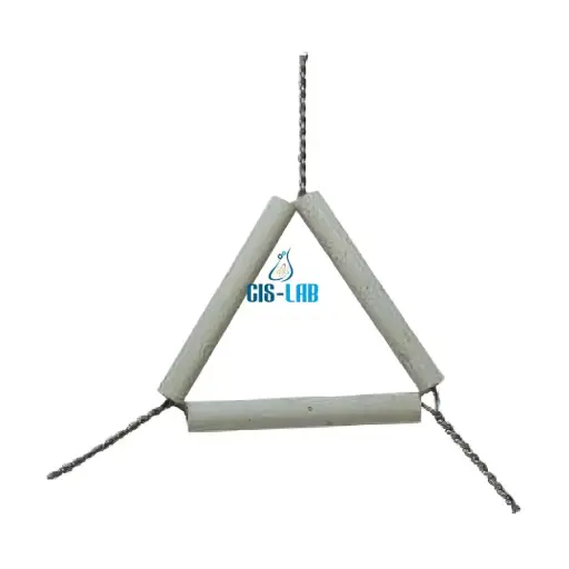 [LUZ-2374] Triángulo de porcelana 59 mm con alambre galvanizado – Luzeren