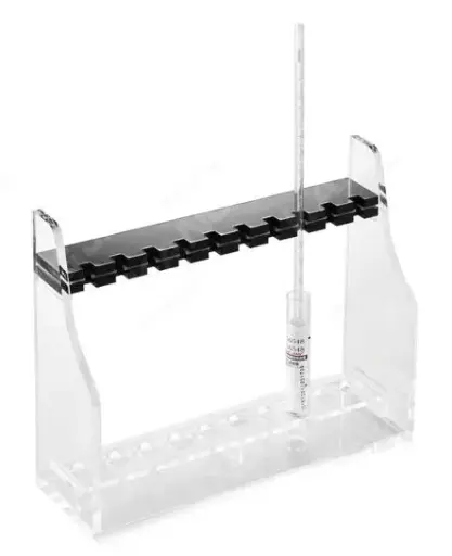 [LUZ-21092] Gradilla De Acrilico Para 10 Tubos.  Luzeren