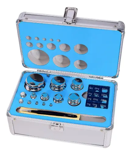 [CES-21070] Set con 25 pesas de SS de 1mg a 1kg 