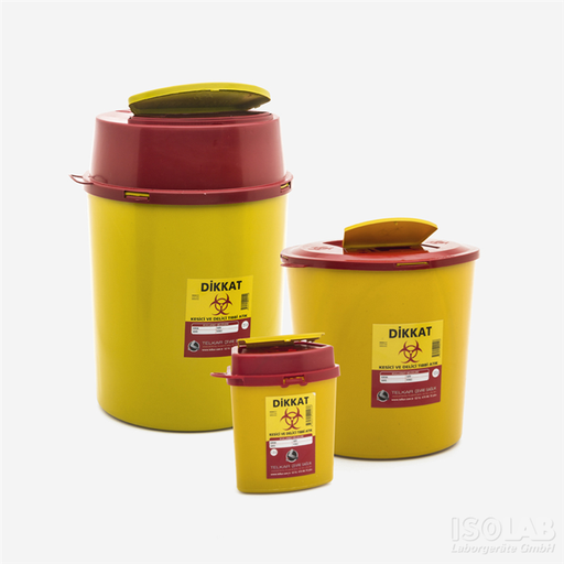 [062.80.903] Bote de PP de 3L, para desechos punzo cortantes. Isolab