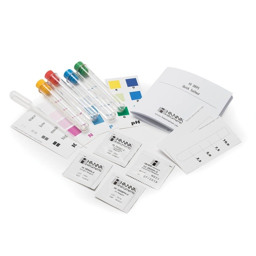 [RYQ-HI3895-010] Reactivos de repuesto para el kit químico de pruebas NPK para suelo (40 pruebas)
