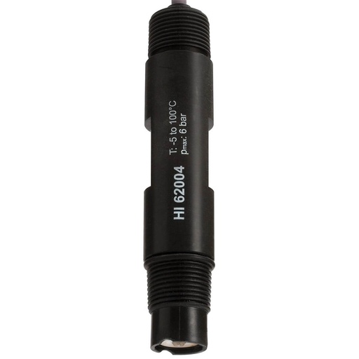 [HI6200405] electrodo de orp industrial con pin de platino, cuerpo pvdf, doble unión ptfe, bnc, 5m