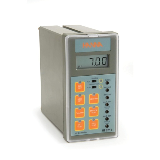 [HI8711] controlador analógico de ph, montaje en tablero, salida dual, intervalo: 0.00 a 14.00 ph