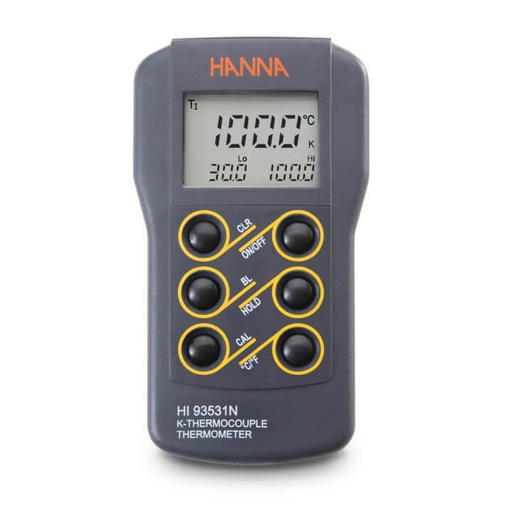 [HI93531N] termómetro para termopar tipo k con resolución de 0.1° y botón cal