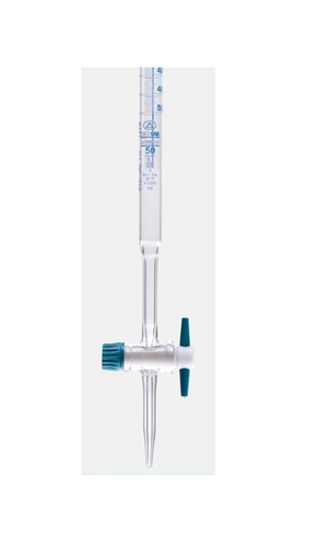 [LUZ-1098] Bureta de vidrio Luzeren 50 mL graduada llave PTFE