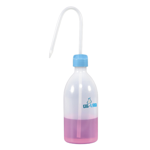 [062.05.250] Botella de Lavado Cuello Estrecho de Polietileno, 250 ml, Isolab