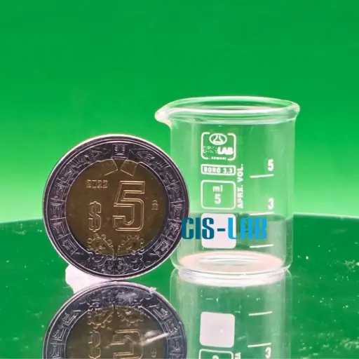 [025.01.005] Vaso de Precipitados de Vidrio Borosilicato 5mL (Forma Baja), Isolab