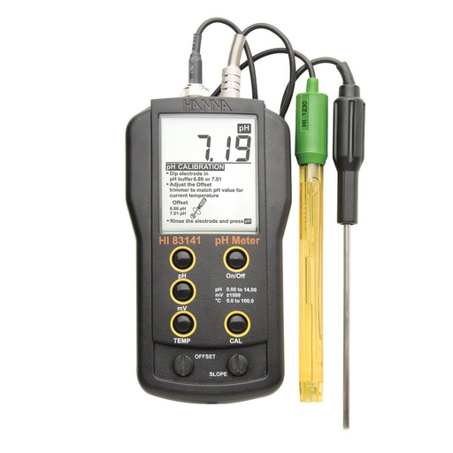[EQ-HI83141-1] Medidor analógico de pH/mV/°C con electrodo