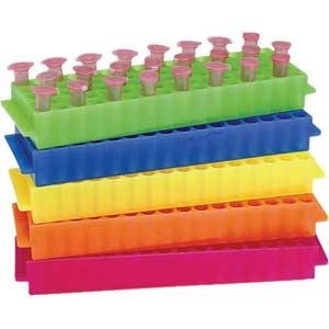 [HS29025G-1] gradilla pp colores p/80 microtubos 1.5/2ml (suelto). heathrow scientific