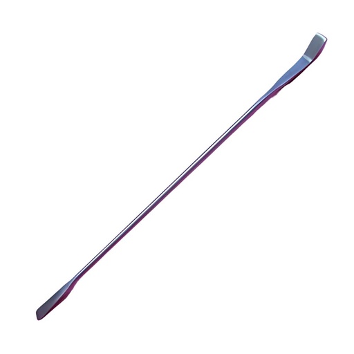 [LUZ-2239] espatula doble: oval y rectang, acero inox 20cm.  Luzeren