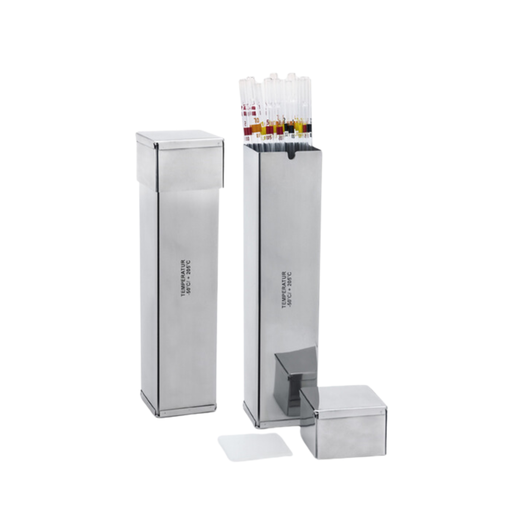 [022.04.002] caja para esterilización de pipetas en acero inoxidable  43 cm, Isolab