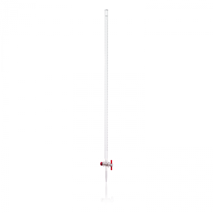 Bureta Clase B Graduada Recta con Llave de PTFE, Kimax 17026F
