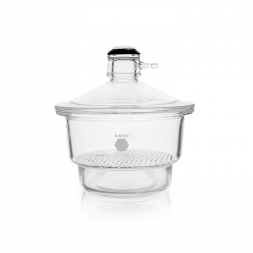 [31200-200] desecador para vacio con tapa  y salida lateral,  incluye plato de metal 200 mm 200 mm Kimax