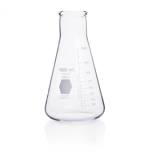 [26650-1000] matraz erlenmeyer boca ancha graduado 1000 ml Kimax