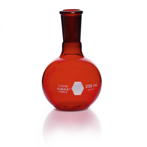 [25057-250] matraz fondo plano, ray-sorb, cuello corto, junta 24/40 250 ml Kimax