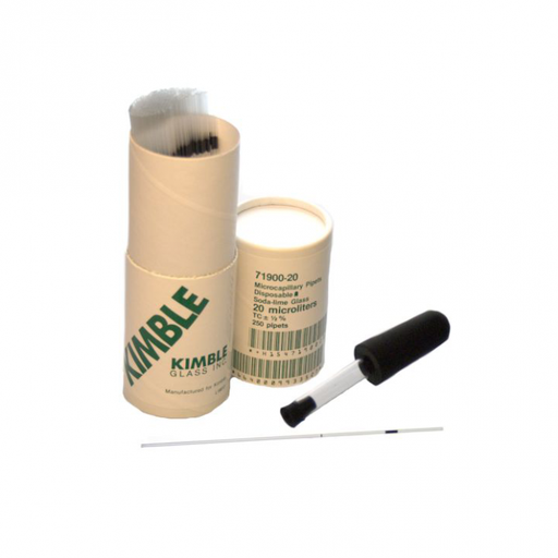 [71900-25] tubos micro capilares desechables (t.c.) código color 2 lineas blancas 25 microlitros Kimax