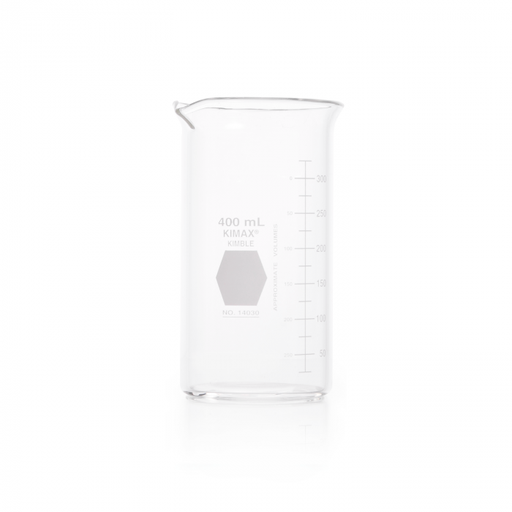 [14030-400] vaso de precipitado. berzelius, con vertedero, forma alta, graduado 400 ml Kimax