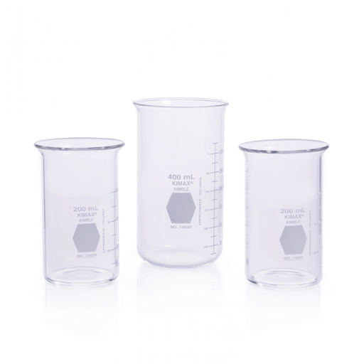 [CRS-KIMAX-14020-300] Vaso de Precipitado. Berzelius, Sin Vertedero, Forma Alta, Graduado 300 Ml