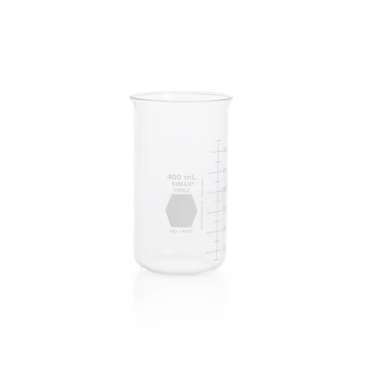 [14020-400] vaso de precipitado. berzelius, sin vertedero, forma alta, graduado 400 ml Kimax