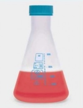 [MAT-ISOLAB-028.03.100] Matraz erlenmeyer PP 100ml con tapa rosca