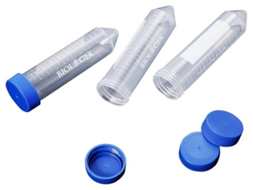 [BG-10-9850] Tubos de Polipropileno de 50 ml No Esterilizados con Fondo Cónico y Tapa Plana Azul, 500/Caja - Biologix