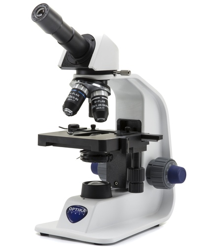 [B-155R-PL] b-150 microscopio monocular de campo claro, 1000x, plan, pilas recargables
