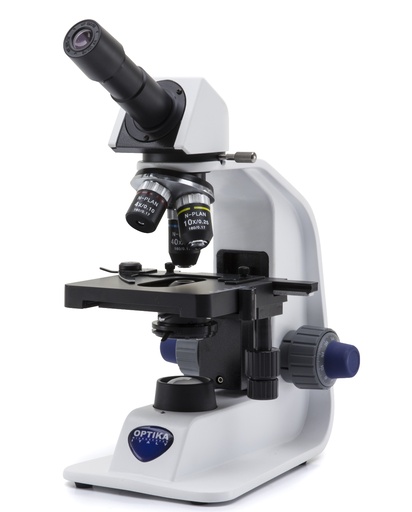 [B-152R-PL] Microscopio Monocular de Campo Claro B-152R-PL – Óptica PLAN, Batería Recargable, Multienchufe - Optika