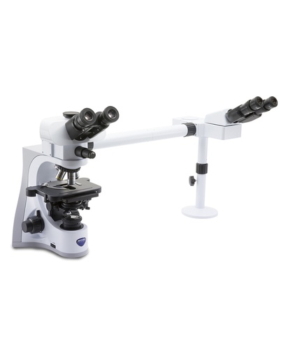 [B-510-2] b-510 microscopio de discusión trinocular, 1000x, ios plan, 2 cabezales