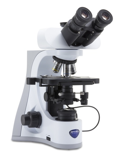 [B-510DK-CS] b-510 microscopio trinocular de campo oscuro, 1000x iris, ios plan, con estuche