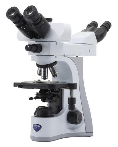 [B-510-2F] b-510 microscopio trinocular de discusión, 1000x, ios plan, 2 cabezales cara a cara