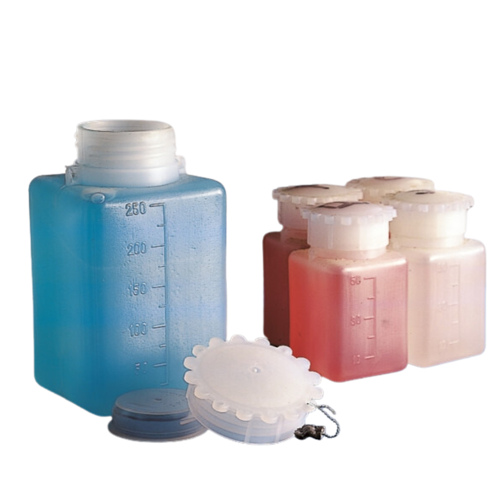 Frasco PE-PP Cuadrado 500 ml Tapón Estrella 612 Kartell | CIS-LAB