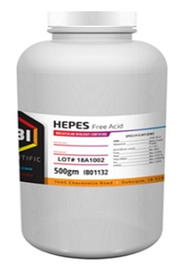 [IB01132] HEPES libre de ácido 99.5% 500 g. Ibi Scientific
