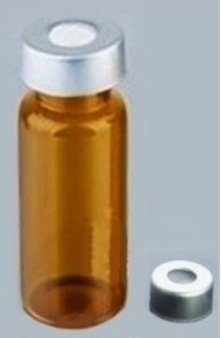 [LUZ-2786/pk] vial de vidrio ambar 2ml tapa aluminio con septa 100/pq Luzeren