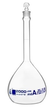 [EIS-7195] matraz volumetrico de vidrio boro 2000ml. eisco.
