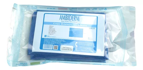 [QSAB-400001030] campo quirurgico con adhesivo esteril 40x60 cm / paq c/5 pzas  / ambiderm