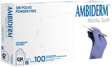 [QSAB-100106062] guante nitrilo soft libre de polvo  violeta chico / caja c/100 pzas / ambiderm