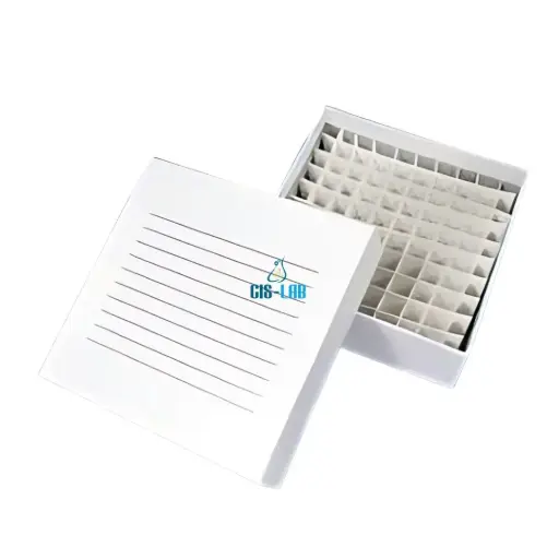 [BG-90-1200] Caja Criogénica de Cartón Blanca para 100 Tubos de 1.5/2.0 ml - Biologix