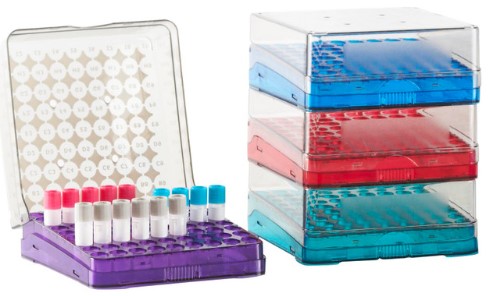 [HS23381B] criocaja pc para 81 microtubos. heathrow scientific