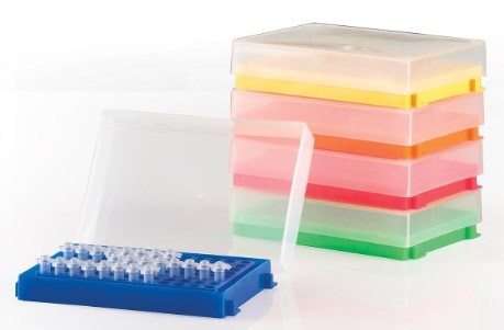 [HS23461A] caja de polipropileno 96 tubos. heathrow scientific